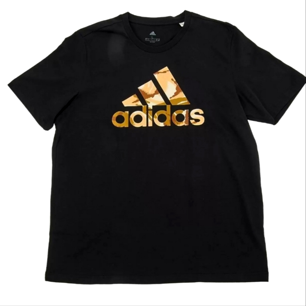 Adidas UNISEX XL, BLACK CAMO TEE SHIRT